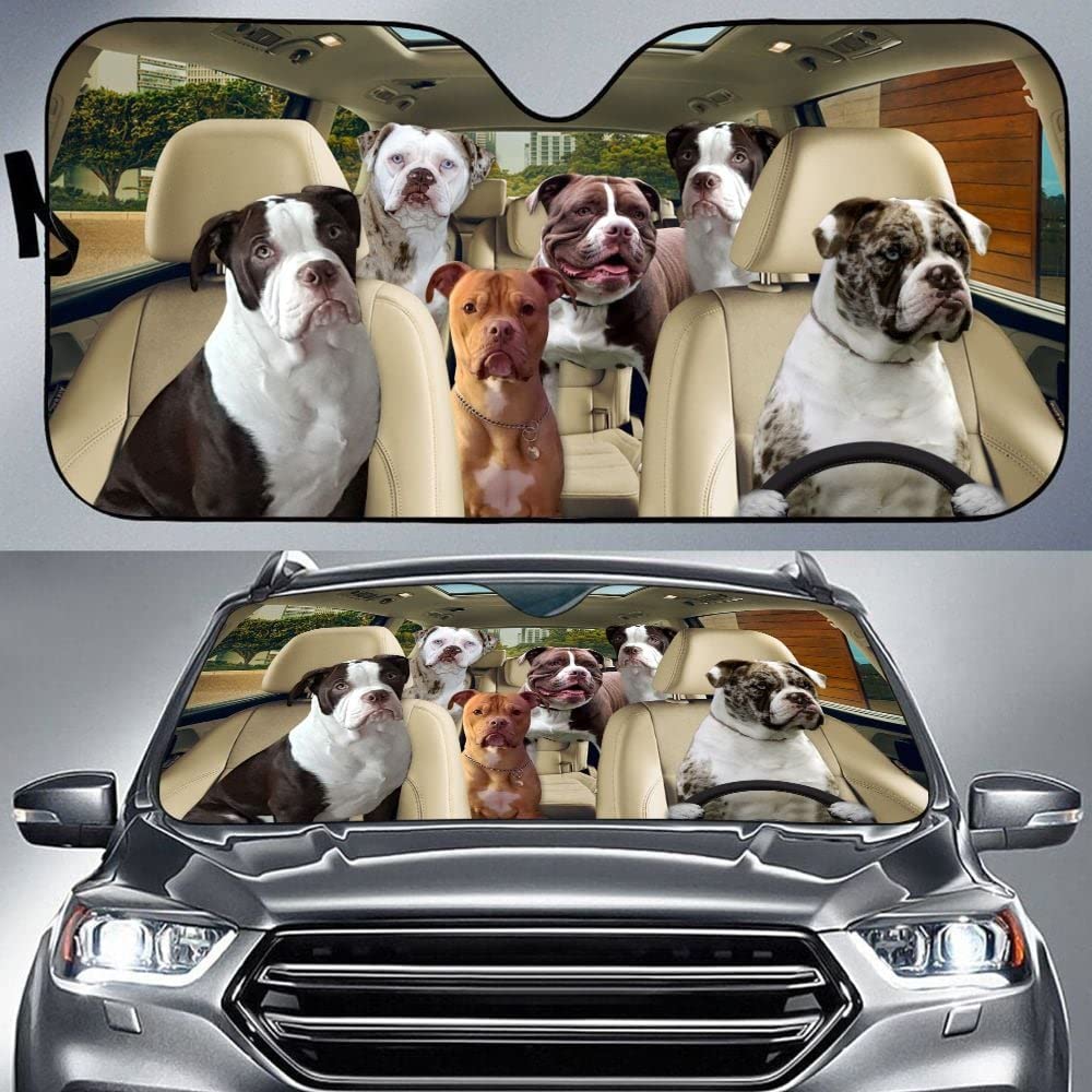Bulldog-Familienfahrt Sonnenschutz Auto Frontscheibe Uv-Schutz Auto Windschutzscheibe Sonnenschutz Universal Für SUV Wagen Meisten Fahrzeuge Bulldog-Familienfahrt Sonnenschutz Auto Frontscheibe Uv-Schutz Auto Windschutzscheibe Sonnenschutz Universal Für SUV Wagen Meisten Fahrzeuge von Generic