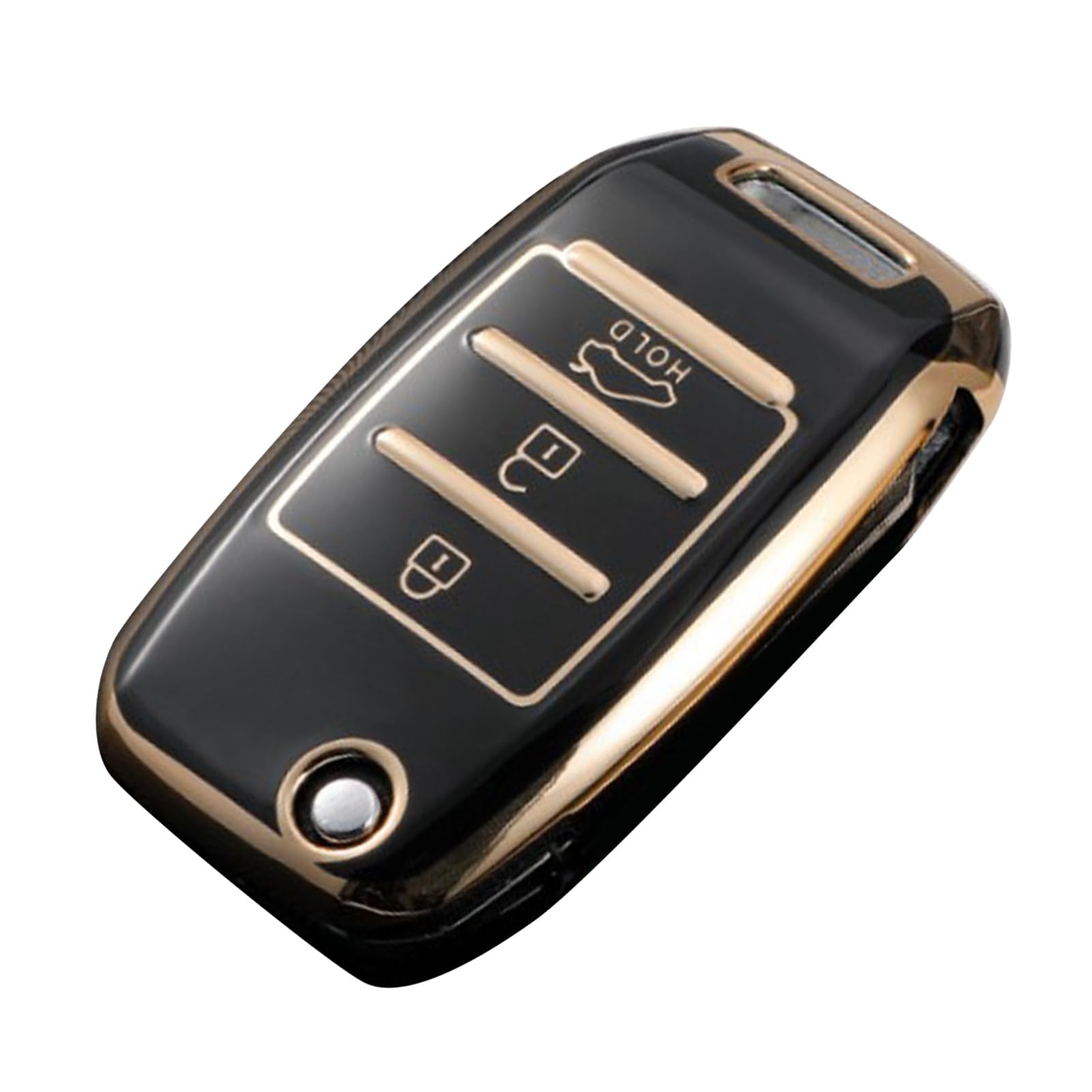 Car Key FOB Shell, Smart Key Case Impact Resistant Tragbares Schutz TPU 3 -Taste Präzise Passform für K2 K3 K4 KXCROSS KX7 (Black) von Generic