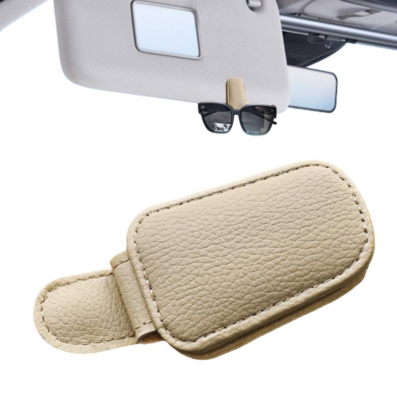 Clip für Magnetgläserauto Visier - Elegante magnetische Unterstützung in PU -Leder für Sonnenbrillen, universelle innere Accessoires für Auto | Kompakte Unterstützung mit weichem Verschluss aber von Generic