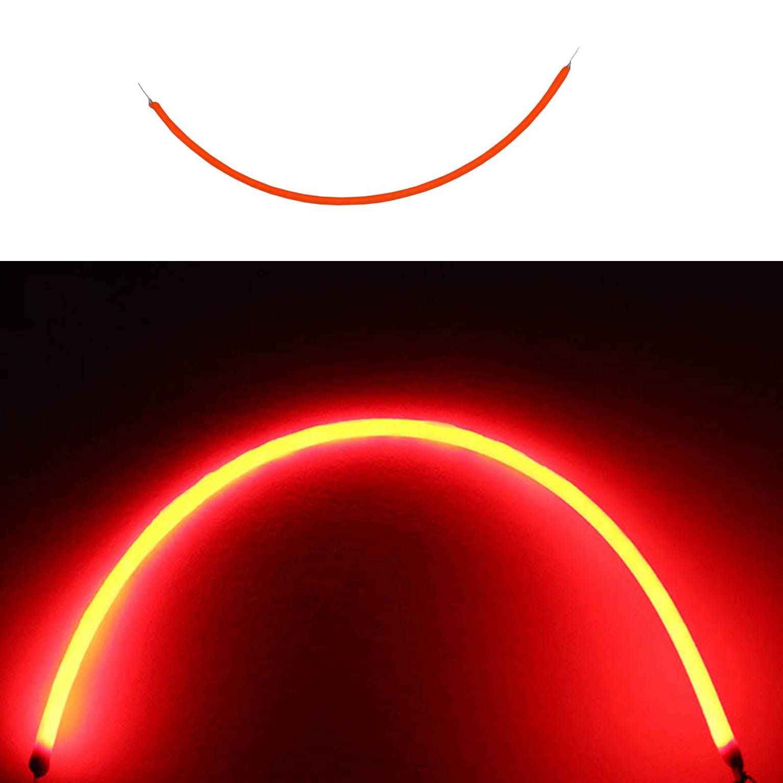 DC3V 130mm 300mm Warm 2200K Retro Edison Bulb LED Filament Lamp Parts, Retro Dioden Edison Bulb LED Filament (130mm-rot) von Generic