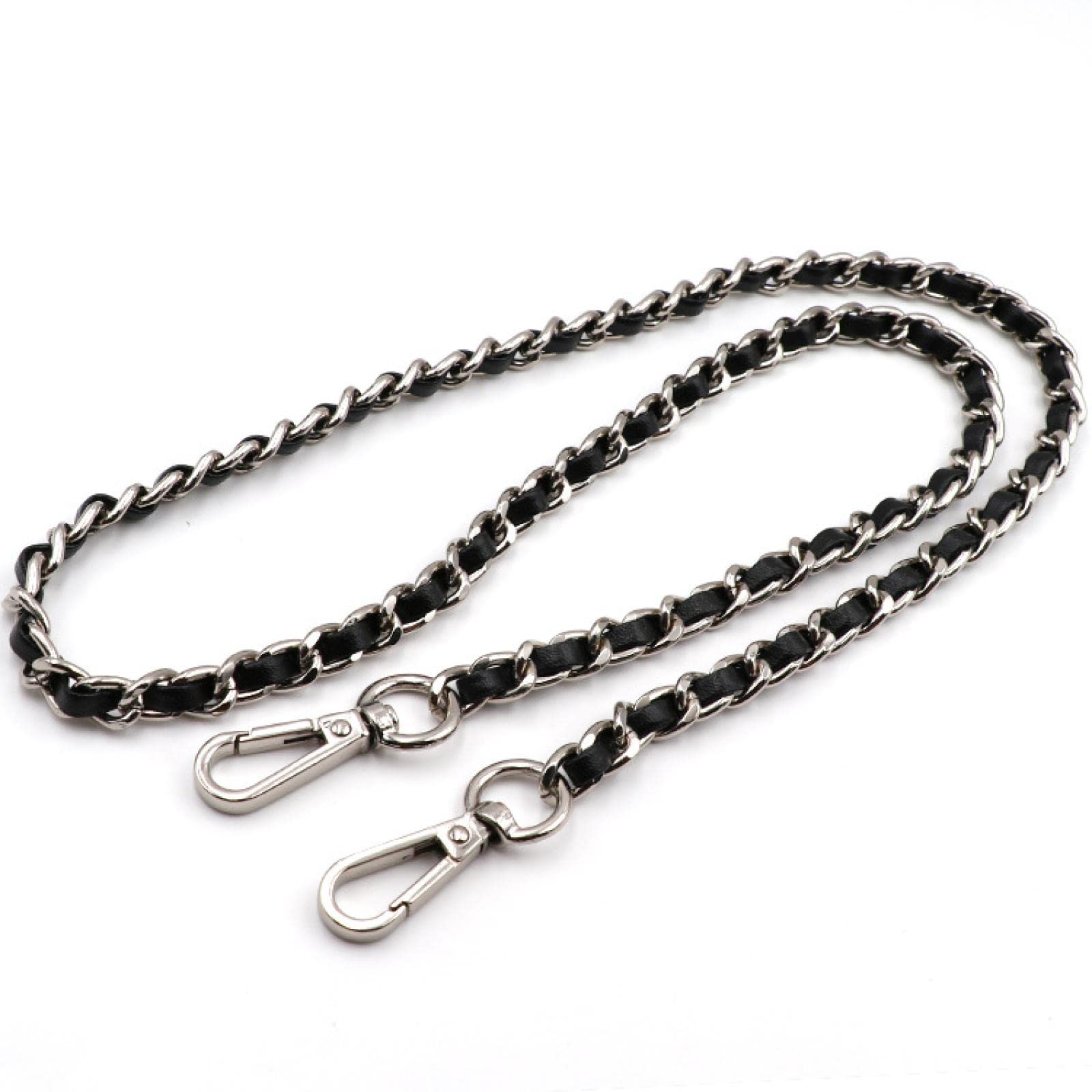 Damenmode Metall PU-Leder Kette Taschengriff Riemen Ersatz Schulterriemen Tasche Hardware Handtaschenriemen Taschenteile 120cm Silber Damenmode Metall PU-Leder Kette Taschengriff Riemen Ersatz Schulterriemen Tasche Hardware Handtaschenriemen Taschenteile 120cm Silber von Generic