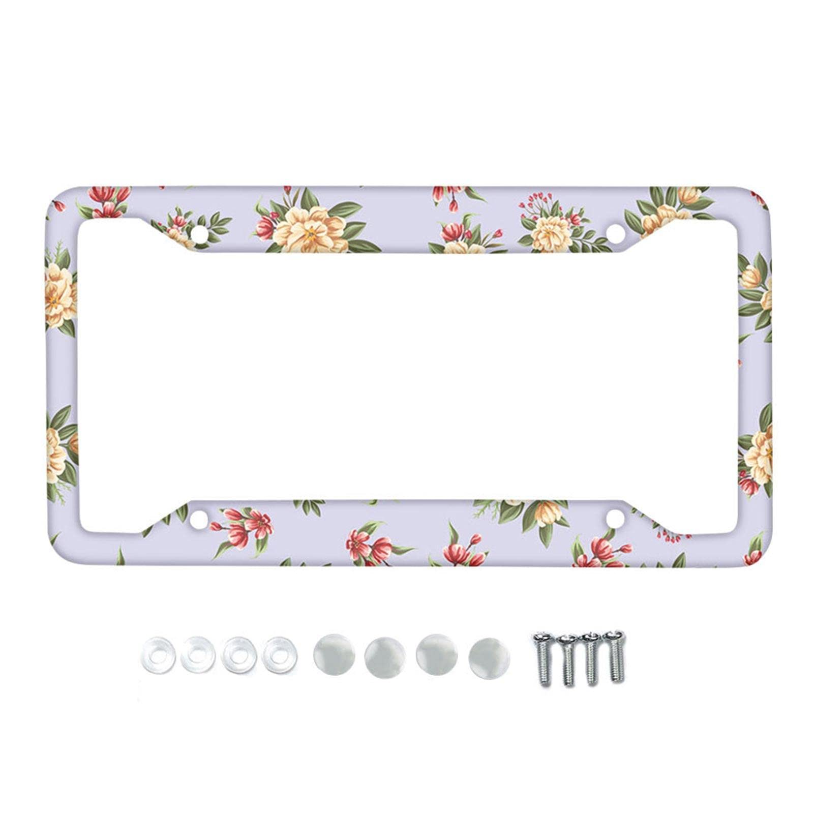 Dekorative Auto-Etikettenrahmen, 2 Stück, Nummernschild, 30,5 x 15,2 cm, mit Schrauben, Nummernschildhalter für amerikanische Kennzeichen von Generic
