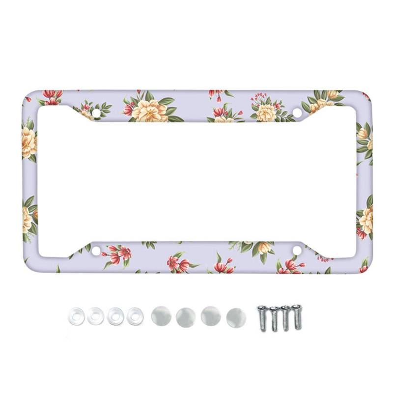 Dekorative Auto-Etikettenrahmen, 2 Stück, Nummernschild, 30,5 x 15,2 cm, mit Schrauben, Nummernschildhalter für amerikanische Kennzeichen von Generic