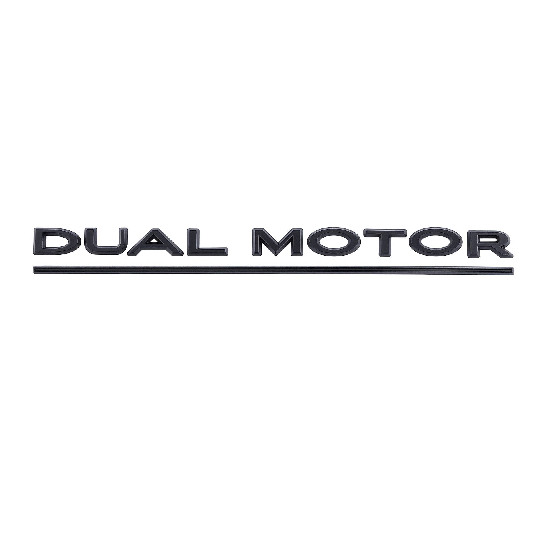 Dual Motor Emblem Auto Aufkleber Dekoration Passend für Modell 3 Y X S Auto Abzeichen (Mattschwarz) von Generic