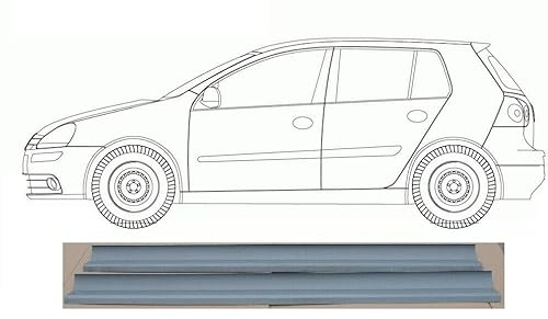 Einsteigblech Schweller Volkswagen Golf V 5 Rechts + Links 3/5 Tür Set 2 Stück von Generic