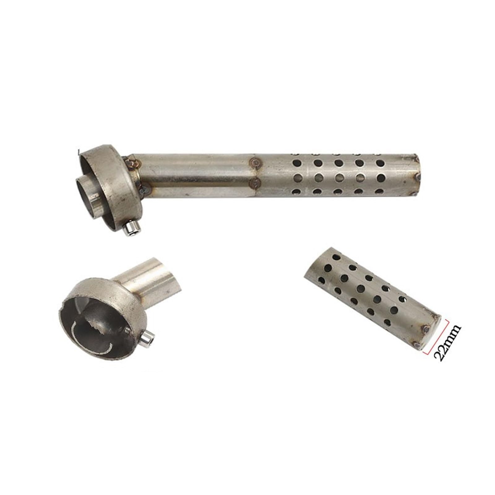 Endroh 48/57mm Universal Motorrad Auspuff Schalldämpfer DB Killer Schalldämpfer Noise Sound Schalldämpfer Eliminator Rennrad Endrohrblende(195MM) von Generic