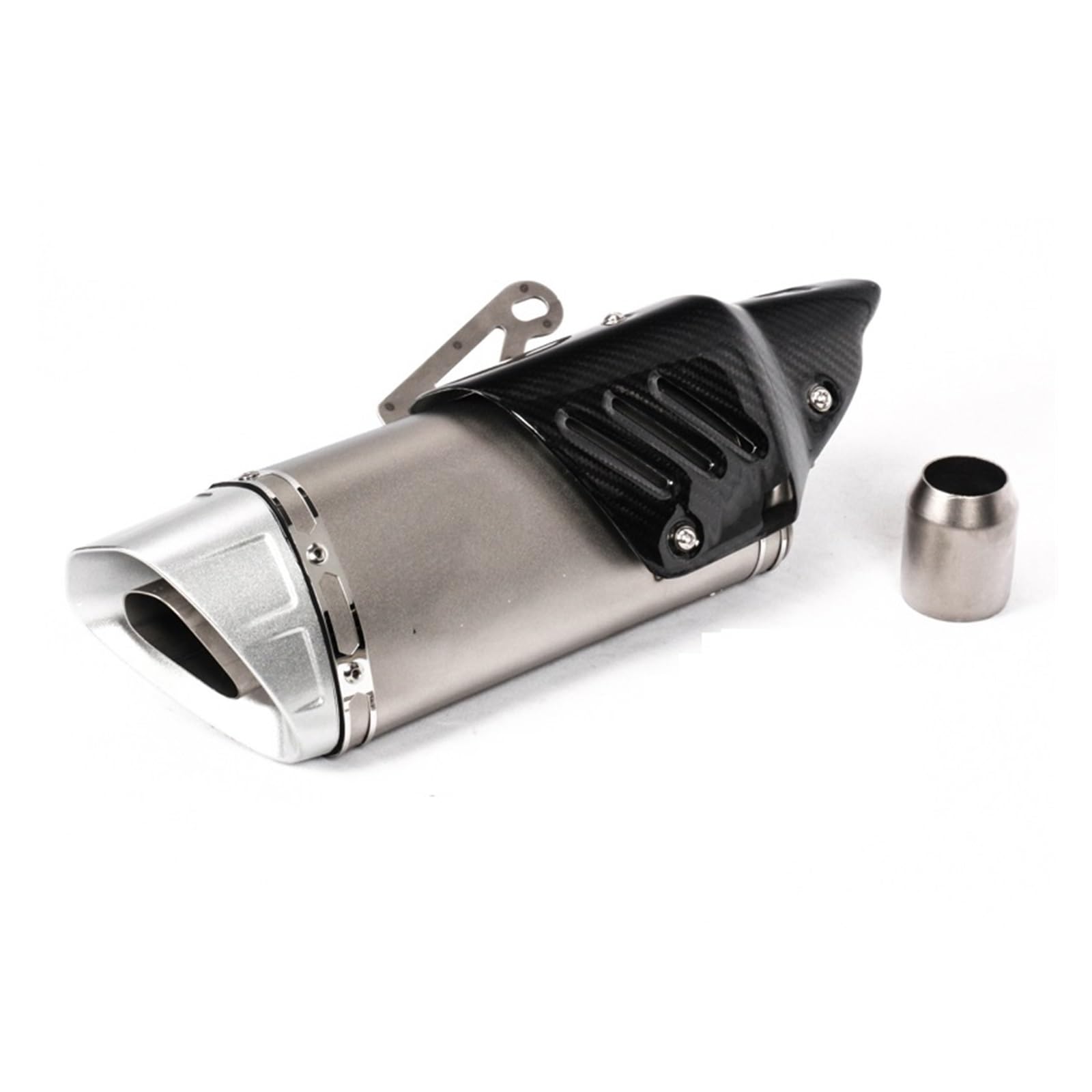 Endroh 51mm Für Ninja650 Für R6 Für ER6F Für R3 Für GSX Für S750 Für Z900 Motorrad Auspuff Faser Schalldämpfer Escape Echappement Wärme Shiled Abdeckung Endrohrblende(Type D) von Generic