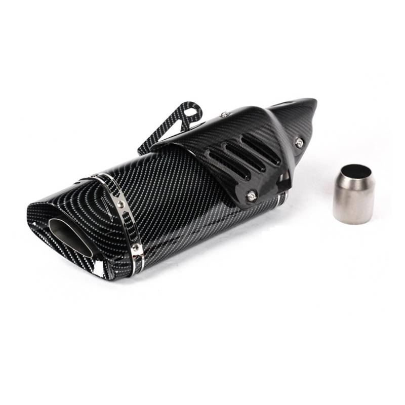 Endroh 51mm Für Ninja650 Für R6 Für ER6F Für R3 Für GSX Für S750 Für Z900 Motorrad Auspuff Faser Schalldämpfer Escape Echappement Wärme Shiled Abdeckung Endrohrblende(Type E) von Generic