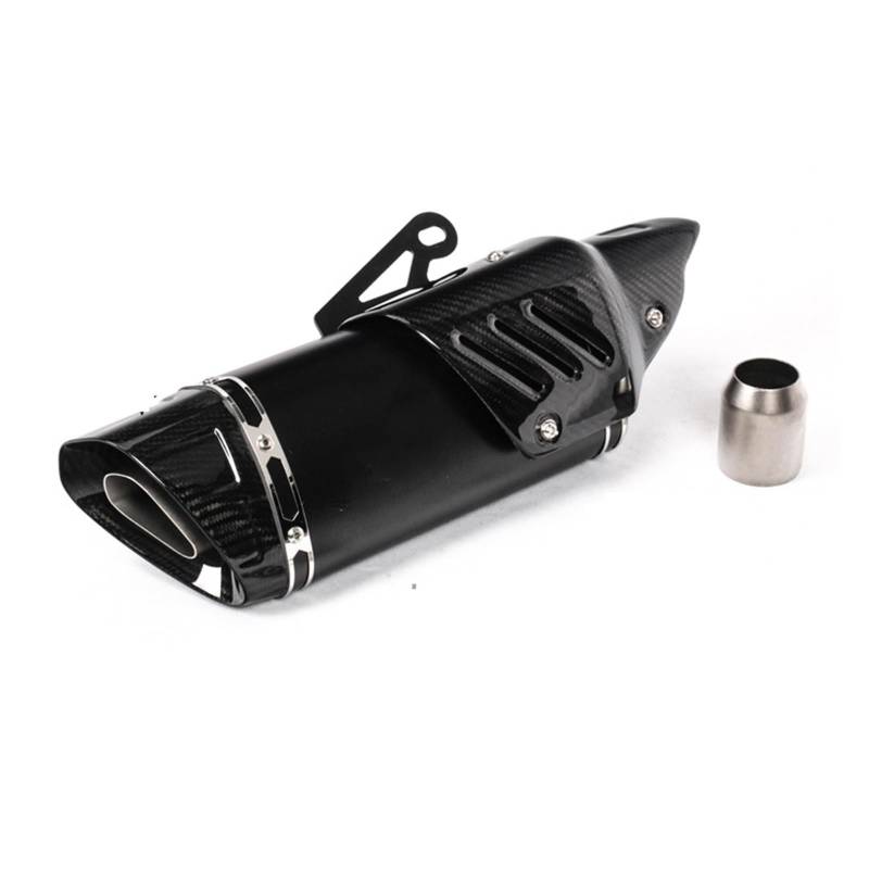 Endroh 51mm Für Ninja650 Für R6 Für ER6F Für R3 Für GSX Für S750 Für Z900 Motorrad Auspuff Faser Schalldämpfer Escape Echappement Wärme Shiled Abdeckung Endrohrblende(Type F) von Generic