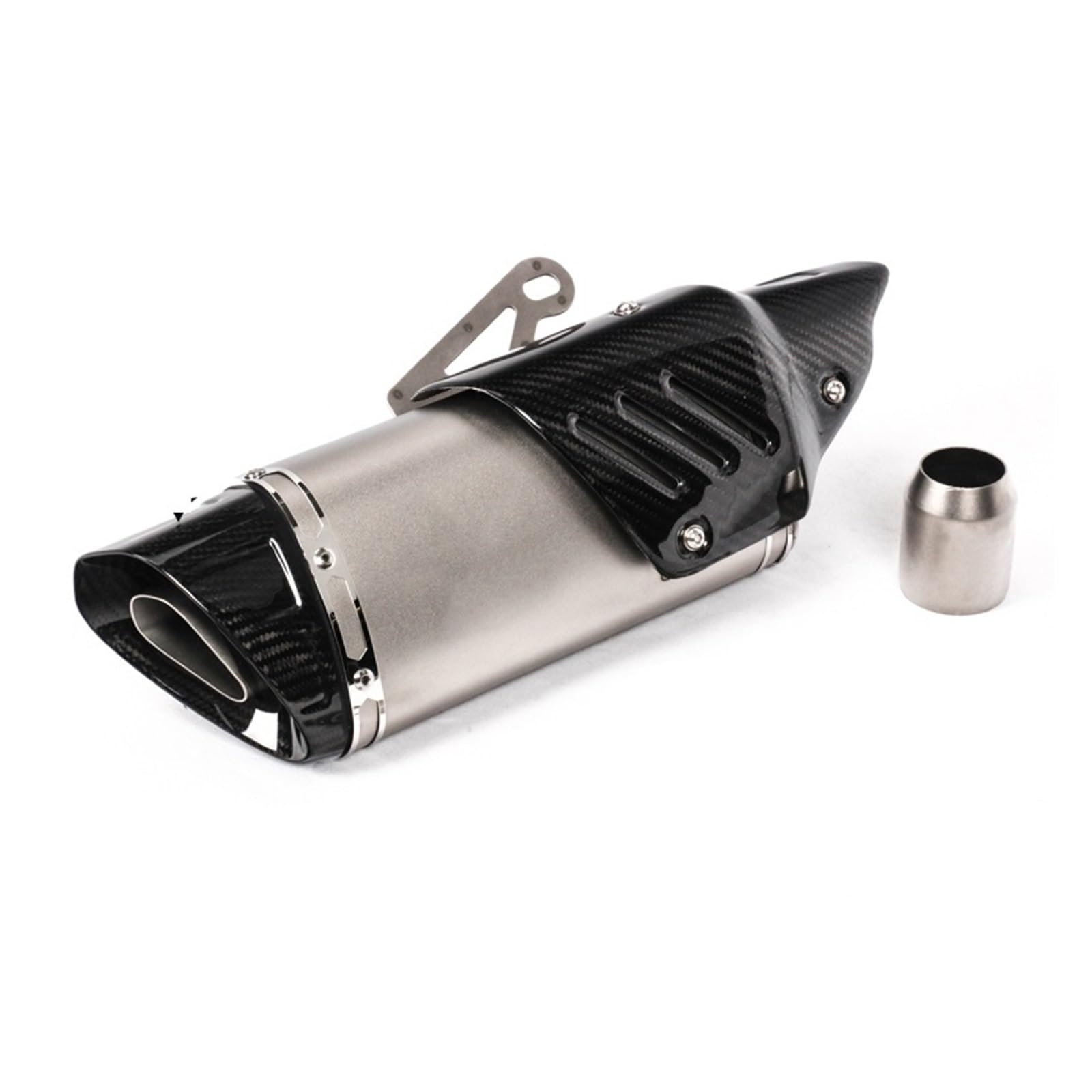 Endroh 51mm Für Ninja650 Für R6 Für ER6F Für R3 Für GSX Für S750 Für Z900 Motorrad Auspuff Faser Schalldämpfer Escape Echappement Wärme Shiled Abdeckung Endrohrblende(Type G) von Generic