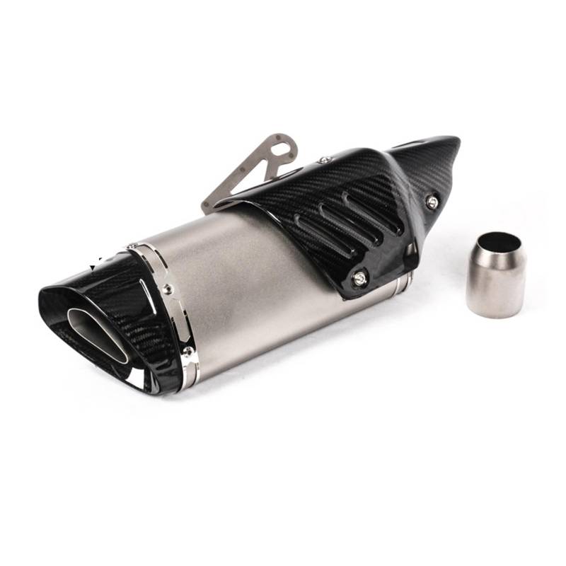 Endroh 51mm Für Ninja650 Für R6 Für ER6F Für R3 Für GSX Für S750 Für Z900 Motorrad Auspuff Faser Schalldämpfer Escape Echappement Wärme Shiled Abdeckung Endrohrblende(Type G) von Generic