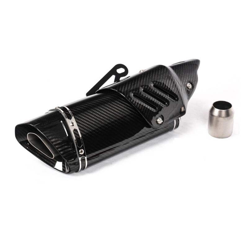 Endroh 51mm Für Ninja650 Für R6 Für ER6F Für R3 Für GSX Für S750 Für Z900 Motorrad Auspuff Faser Schalldämpfer Escape Echappement Wärme Shiled Abdeckung Endrohrblende(Type H) von Generic