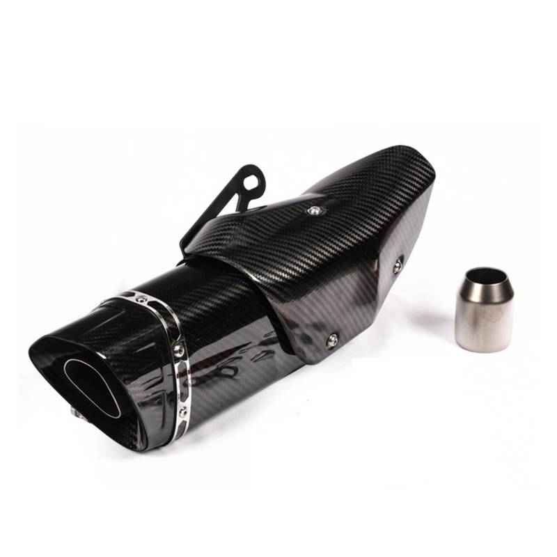Endroh 51mm Für Ninja650 Für R6 Für ER6F Für R3 Für GSX Für S750 Für Z900 Motorrad Auspuff Faser Schalldämpfer Escape Echappement Wärme Shiled Abdeckung Endrohrblende(Type J) von Generic