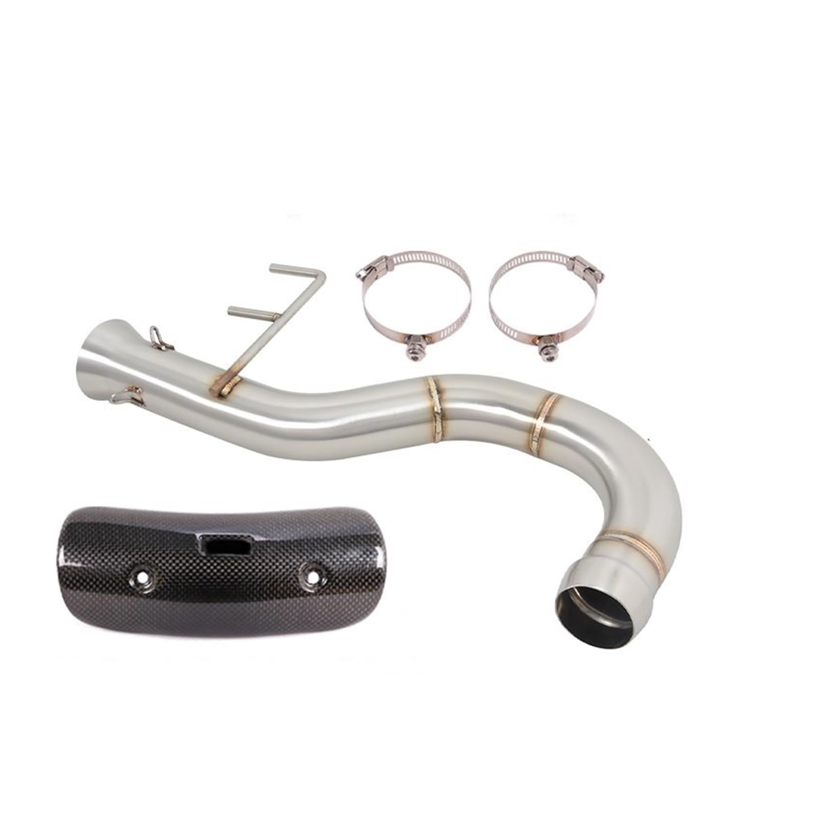 Endroh Für Can-Am Für Spyder F3 1330 Für Sport Für Begrenzte Für Tourer Für Roadster Motorradauspuff Escape Modifoed Schalldämpfer Verbindungsrohr Löschen Endrohrblende(With Cover) von Generic