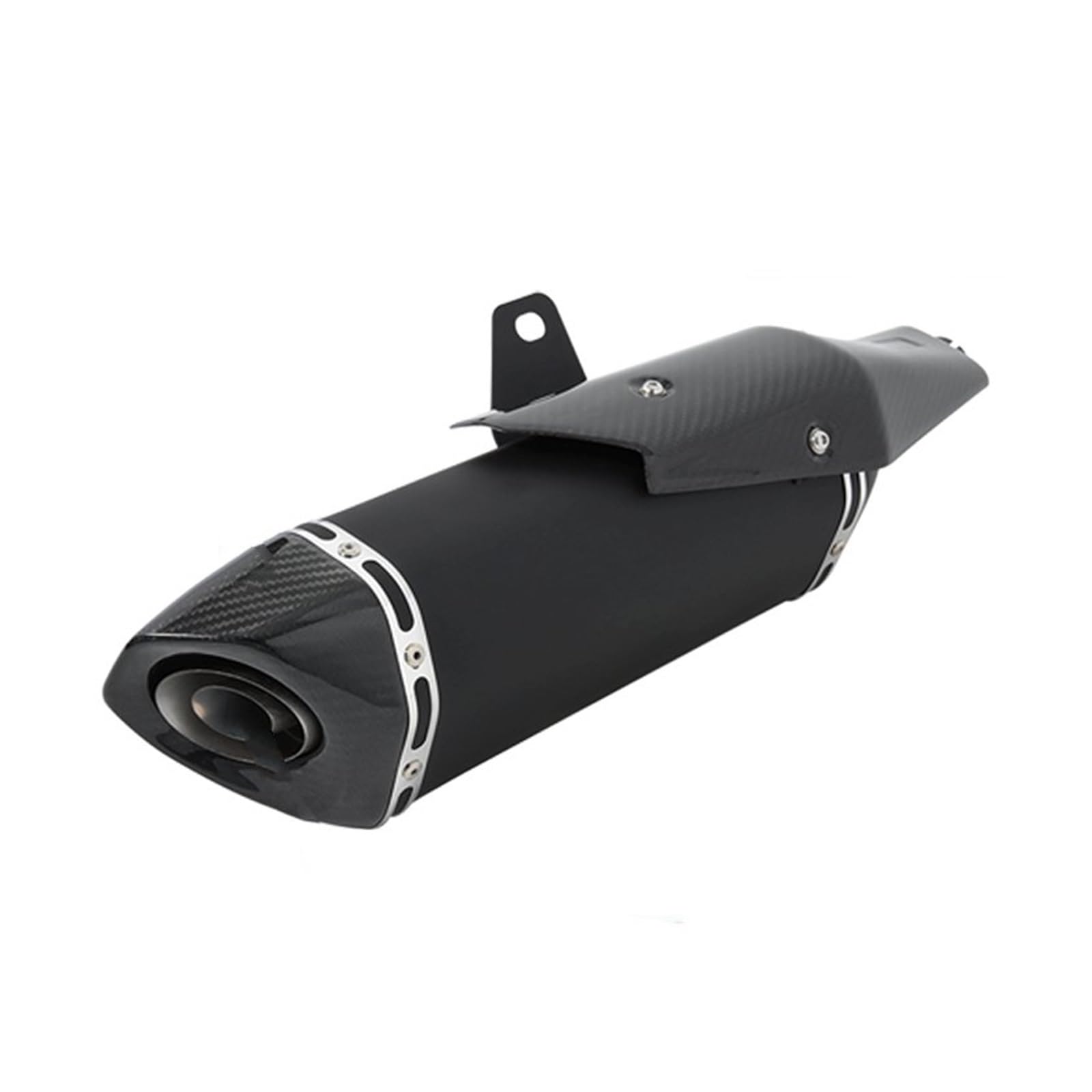 Endroh Für Forza750 Für Forza NSS 750 2021 Slip Auf Motorrad Auspuff Escape Ändern Mit Carbon Faser Hitzeschild Schalldämpfer DB Mörder Endrohrblende(B) von Generic