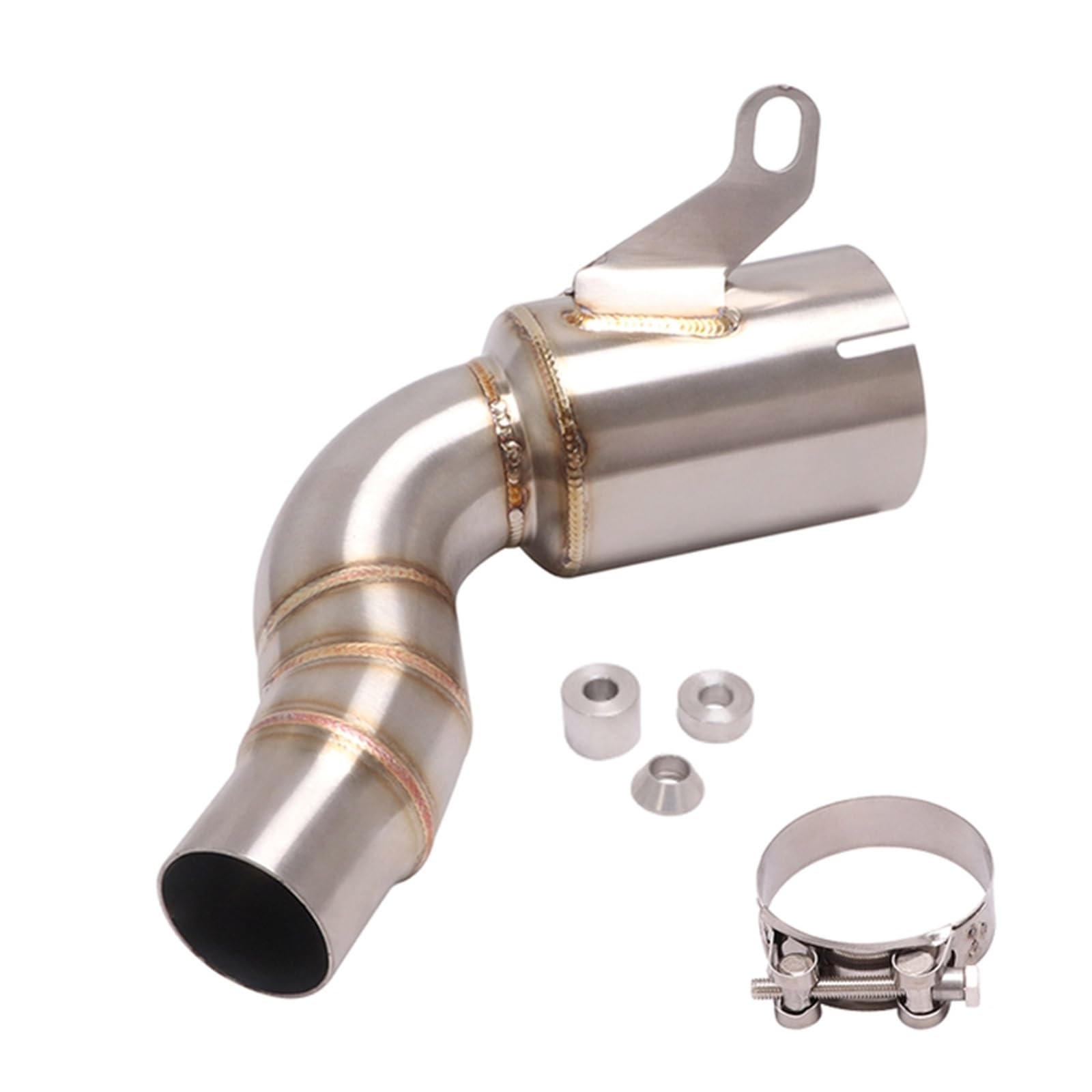 Endroh Für Husqvarna 401 Für SVARTPILEN Für VITPILEN 125 250 2020 2021 Slip Auf Motorrad Auspuff Escape Ändern Katalysator Löschen Link Rohr Endrohrblende(Stainless steel) von Generic