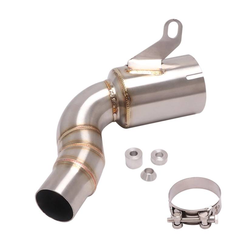Endroh Für Husqvarna 401 Für SVARTPILEN Für VITPILEN 125 250 2020 2021 Slip Auf Motorrad Auspuff Escape Ändern Katalysator Löschen Link Rohr Endrohrblende(Stainless steel) von Generic