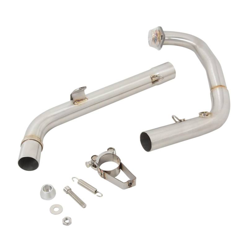 Endroh Für Kawasaki Für NINJA 125 Z125 Für NINJA125 2018-2022 Motorrad Auspuff Flucht Vorne Mitte Link Rohr Verbinden Schalldämpfer Slip Auf Endrohrblende von Generic