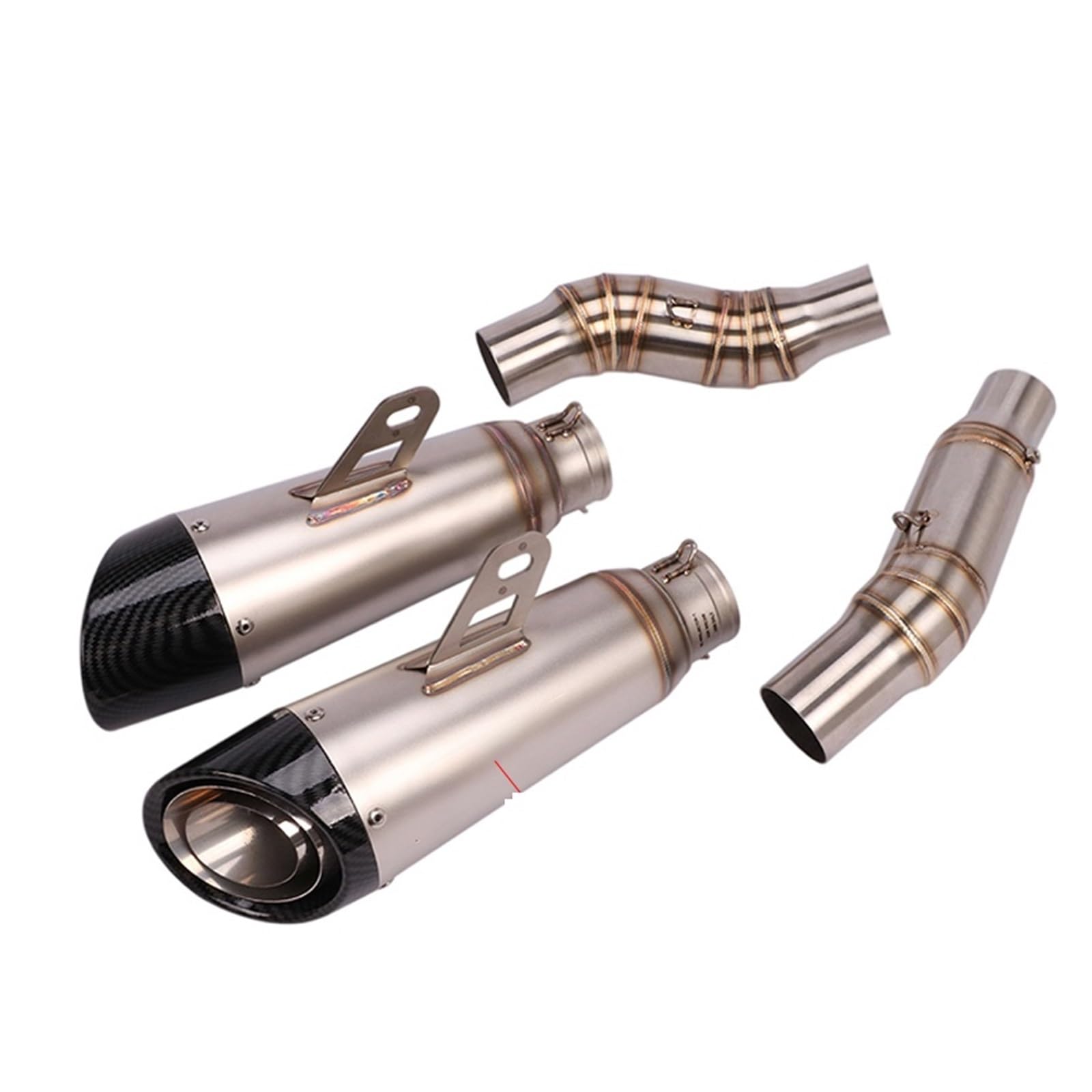Endroh Für Kawasaki Für Z1000 Für Z1000SX 2007-2020 Volle System Motorrad Auspuff Escape Moto Slip Auf Modifizierten Schalldämpfer Mitte Link Rohr Endrohrblende(10-20 B) von Generic