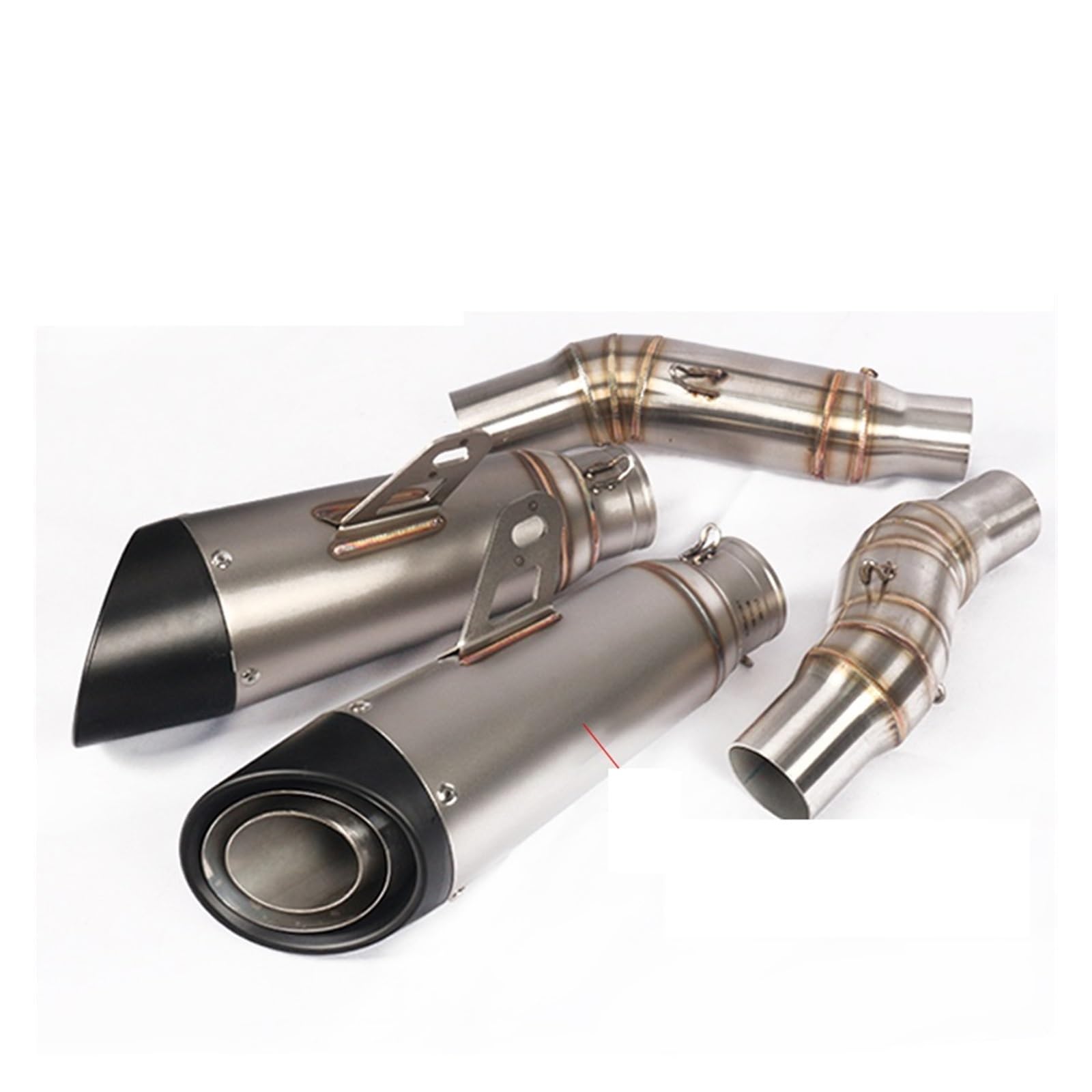 Endroh Für Kawasaki Für Z1000 Für Z1000SX 2007-2020 Volle System Motorrad Auspuff Escape Moto Slip Auf Modifizierten Schalldämpfer Mitte Link Rohr Endrohrblende(10-20 D) von Generic