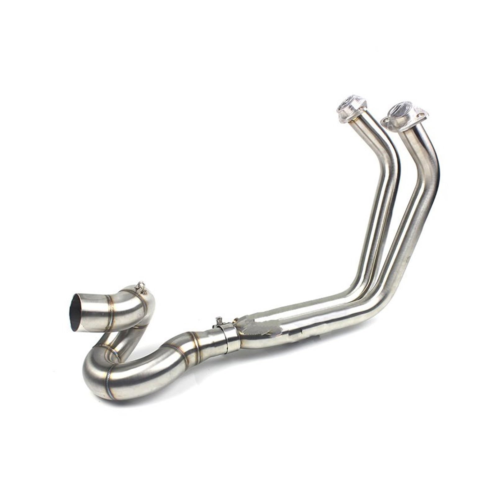 Endroh Für Kawasaki Z650 Für NINJA 650 NINJA650 Motorrad Auspuff Escape Moto System Vorne Link Rohr Auspuff Schalldämpfer Endrohrblende(A) von Generic