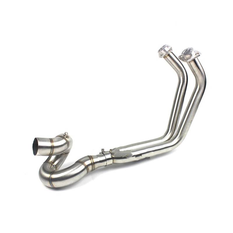 Endroh Für Kawasaki Z650 Für NINJA 650 NINJA650 Motorrad Auspuff Escape Moto System Vorne Link Rohr Auspuff Schalldämpfer Endrohrblende(A) von Generic