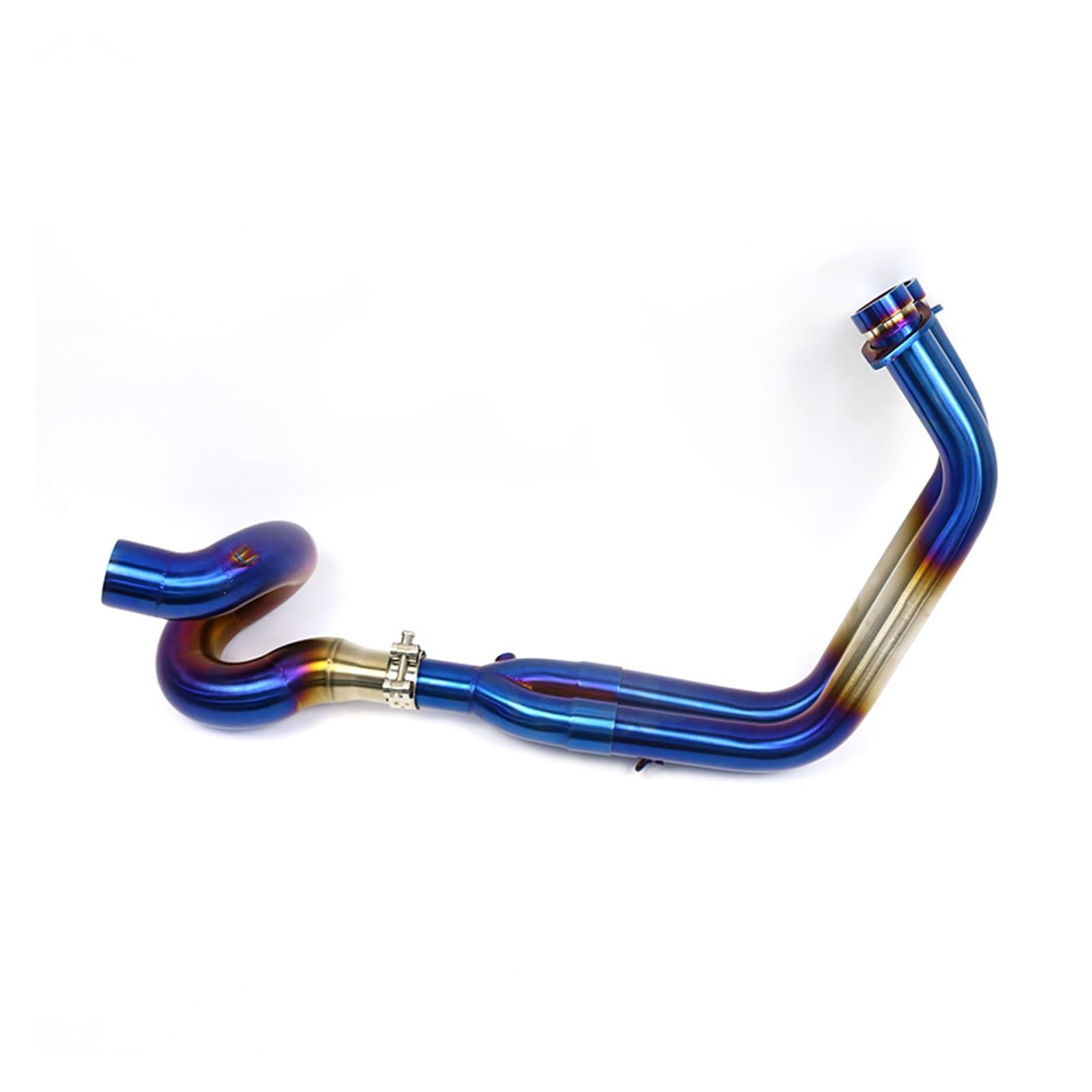 Endroh Für Kawasaki Z650 Für NINJA 650 NINJA650 Motorrad Auspuff Escape Moto System Vorne Link Rohr Auspuff Schalldämpfer Endrohrblende(B) von Generic