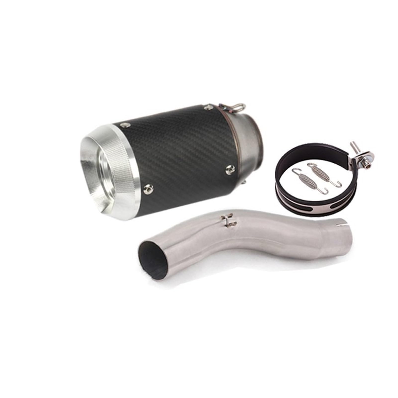 Endroh Für Suzuki Für GSXR 600 750 GSXR600 GSXR750 K8 K9 L1 2008 2009 2010 Motorrad Auspuff Flucht Link Rohr Schalldämpfer Slip Auf Endrohrblende(A) von Generic