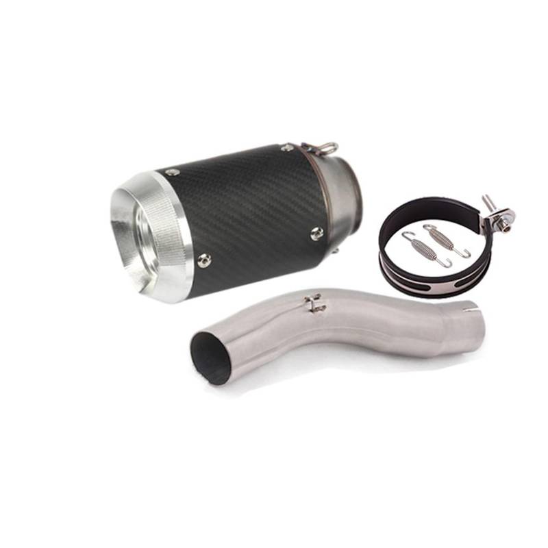 Endroh Für Suzuki Für GSXR 600 750 GSXR600 GSXR750 K8 K9 L1 2008 2009 2010 Motorrad Auspuff Flucht Link Rohr Schalldämpfer Slip Auf Endrohrblende(A) von Generic