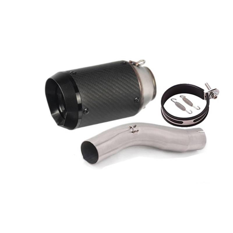Endroh Für Suzuki Für GSXR 600 750 GSXR600 GSXR750 K8 K9 L1 2008 2009 2010 Motorrad Auspuff Flucht Link Rohr Schalldämpfer Slip Auf Endrohrblende(B) von Generic