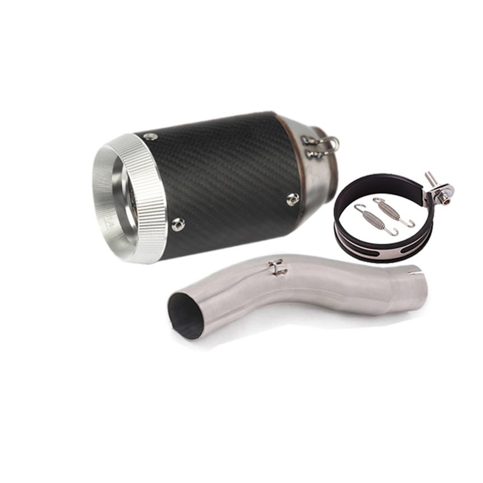 Endroh Für Suzuki Für GSXR 600 750 GSXR600 GSXR750 K8 K9 L1 2008 2009 2010 Motorrad Auspuff Flucht Link Rohr Schalldämpfer Slip Auf Endrohrblende(G) von Generic