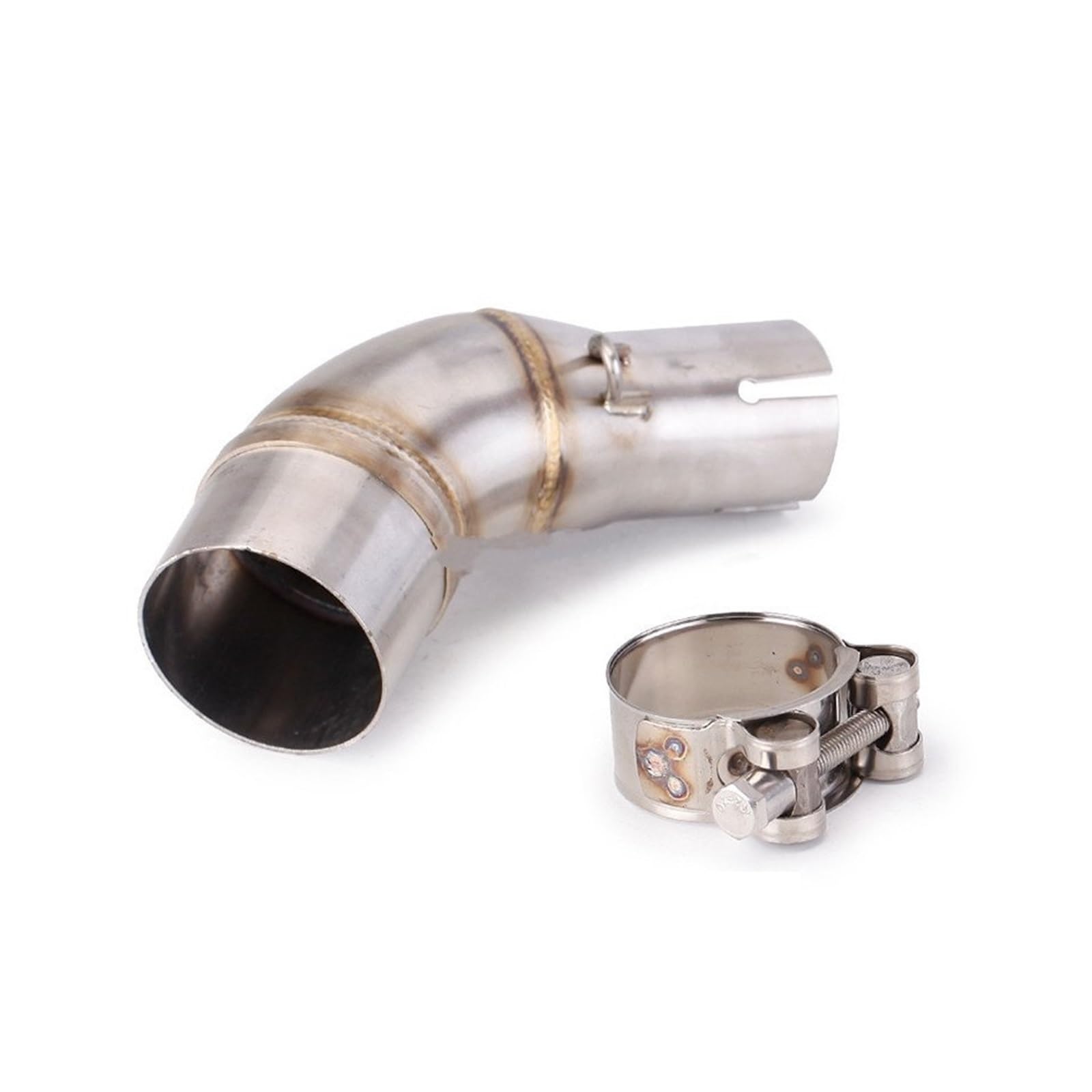 Endroh Für YAMAHA Für YZF-R3 Für R25 Für MT-03 2015-2022 2021 Auspuffrohr Mittleren Link Slip Auf Tubo Escape Schalldämpfer System Motorrad Zubehör Endrohrblende(S) von Generic
