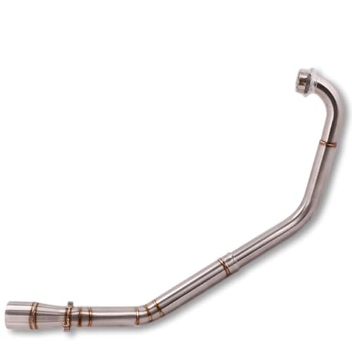 Endroh Für YZF Für R125 2019 Für R15 V3 2008-2019 Für YZF Für R15 Für MT125 51mm Slip-on Motorrad Auspuff Vorne Mitte Link Rohr Escape Schalldämpfer Endrohrblende(R15 V1 v2 A) von Generic