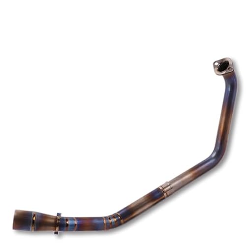 Endroh Für YZF Für R125 2019 Für R15 V3 2008-2019 Für YZF Für R15 Für MT125 51mm Slip-on Motorrad Auspuff Vorne Mitte Link Rohr Escape Schalldämpfer Endrohrblende(R15 V1 v2 C) von Generic