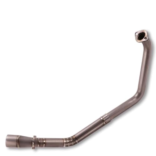 Endroh Für YZF Für R125 2019 Für R15 V3 2008-2019 Für YZF Für R15 Für MT125 51mm Slip-on Motorrad Auspuff Vorne Mitte Link Rohr Escape Schalldämpfer Endrohrblende(R15 v3 17-19 C) von Generic
