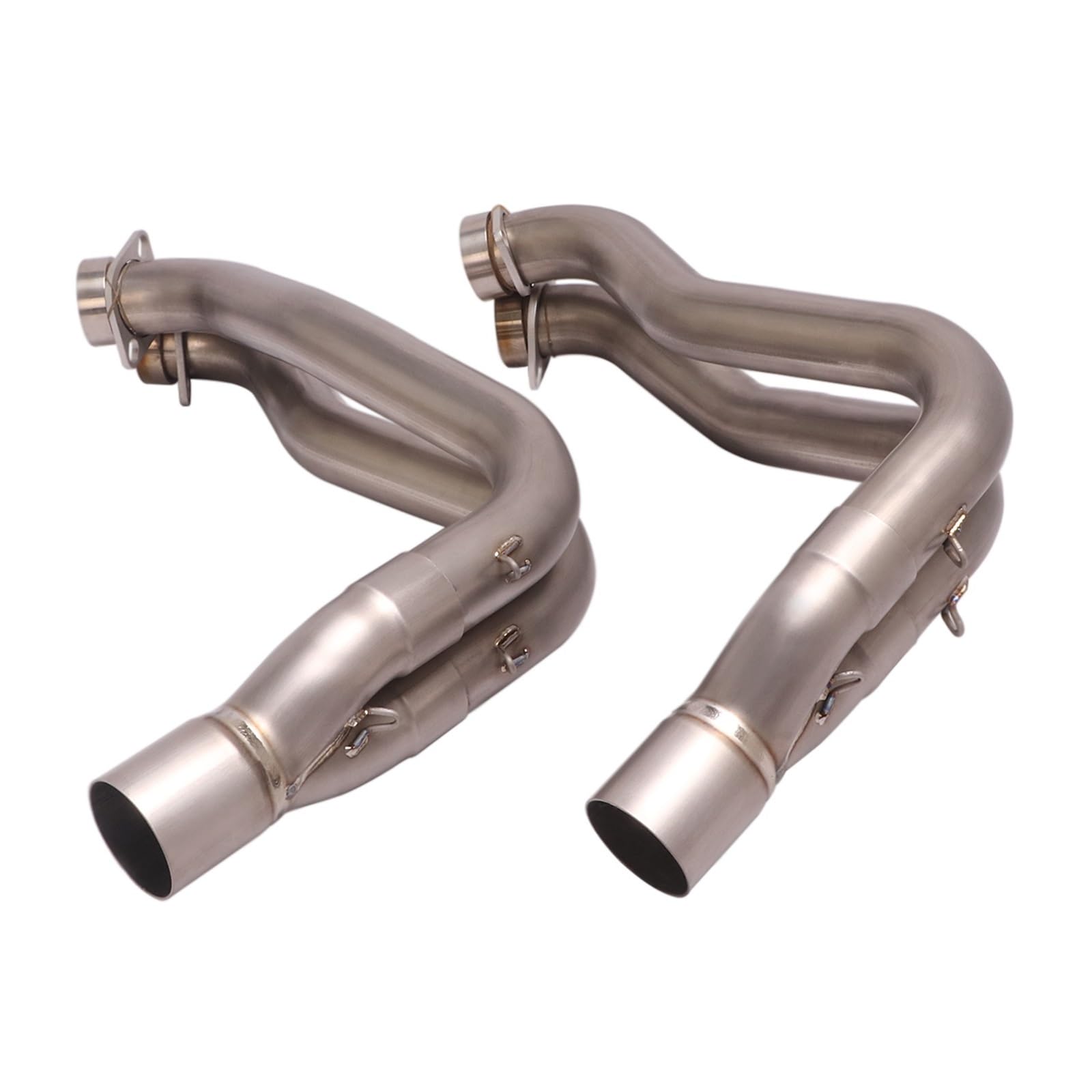 Endroh Für Yamaha Für R1 Für Yzf 2015-2020 Slip On Motorradauspuff Modifiziert Vorderes Verbindungsrohr Ohne Schalldämpfer Titanlegierung Endrohrblende(A) von Generic