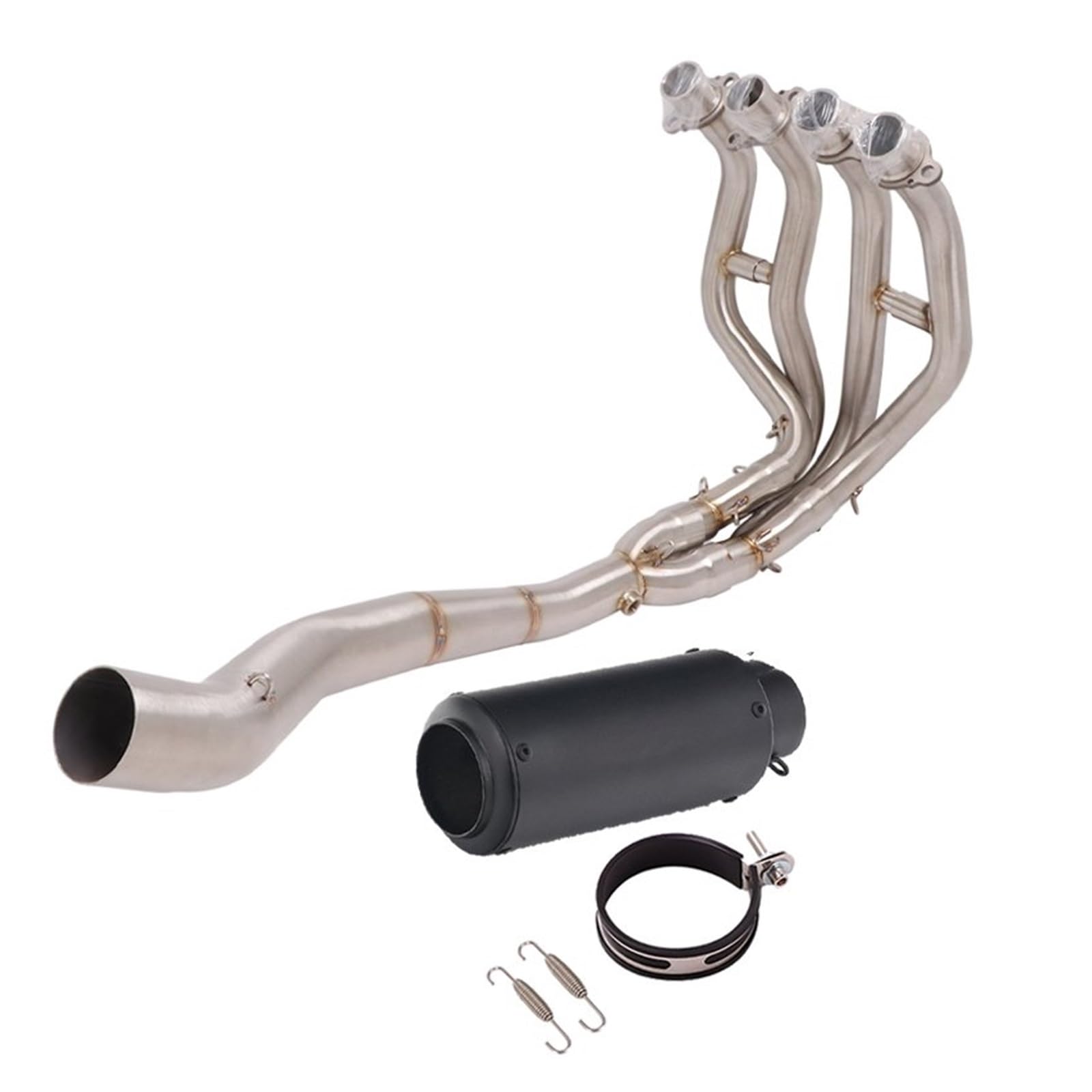 Endroh Vollsystem-Auspuff Escape Modified Front Mid Link Pipe Schalldämpfer Motorradauspuff Für Kawasaki Für Ninja Für ZX-25R Für ZX25R 2020 2021 Endrohrblende(C) von Generic