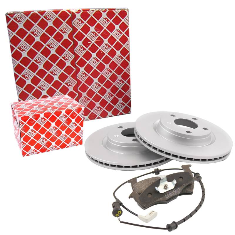 FEBI BILSTEIN Bremsen Set Bremsscheiben Scheibenbremsen Ø259 belüftet vorne + Bremsbeläge Bremsklötze für Twingo II Clio Megane I Logan Sandero von Generic