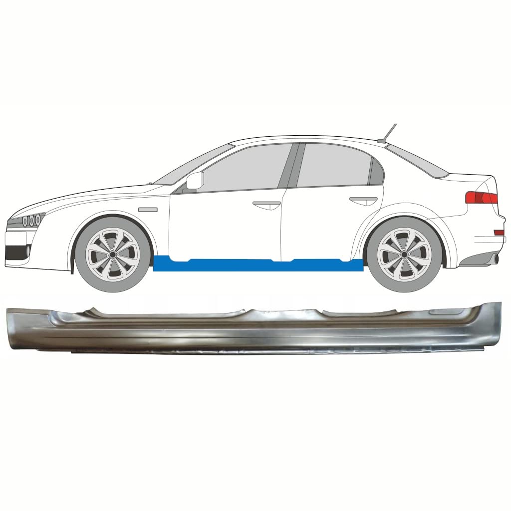 Polcar Für Alfa Romeo 159 2005-2012 Schweller Reparaturblech Links, Stahl, Silber Polcar Für Alfa Romeo 159 2005-2012 Schweller Reparaturblech Links, Stahl, Silber von Generic
