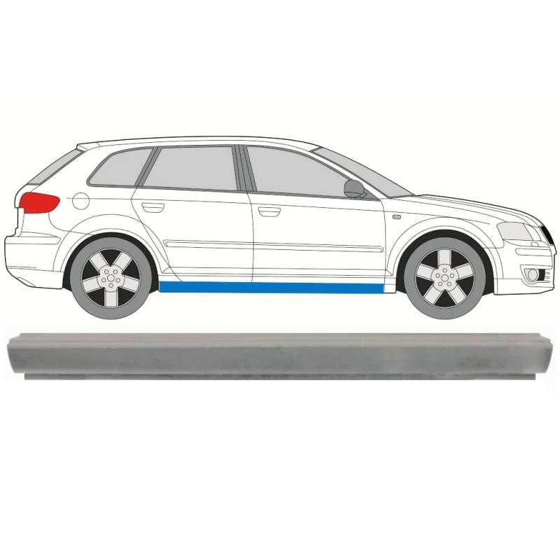 Für Audi A3 8p 2003-2012 Schweller Reparaturblech / Rechts = Links von Generic