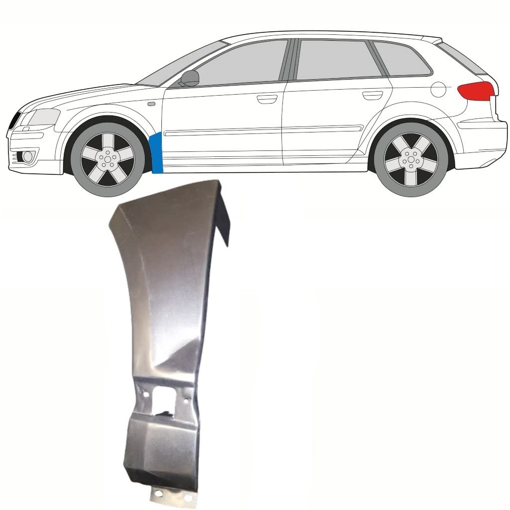Für Audi A3 8P 2003-2012: Polcar Kotflügel Reparaturblech, Links, Stahl, Silber Für Audi A3 8P 2003-2012: Polcar Kotflügel Reparaturblech, Links, Stahl, Silber von Generic