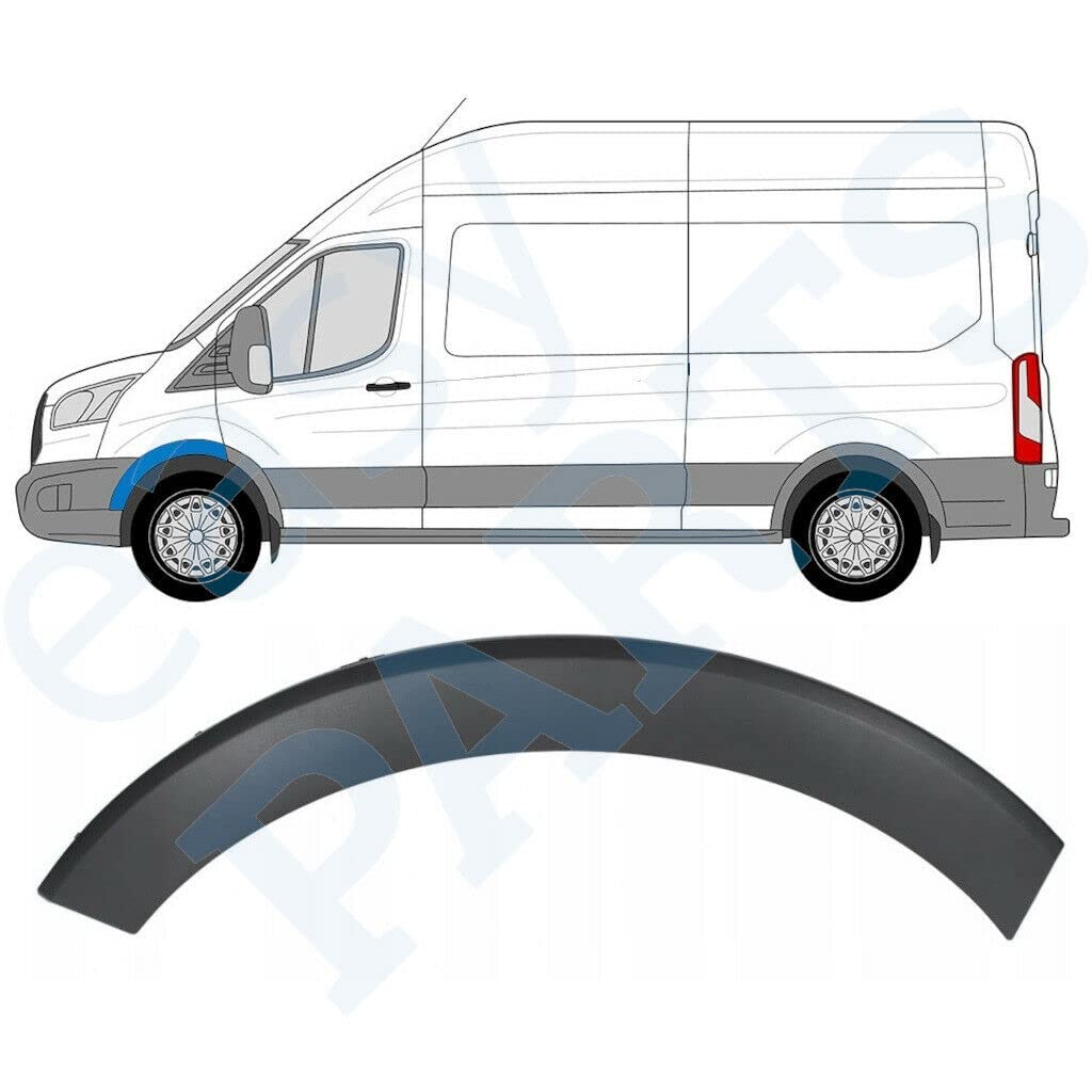 Für Ford Transit 2014 - Vorne Kotflügel Seitenleiste/Links aus Kunststoff, Wasserfest, Passform für Van, Seitenleiste Für Ford Transit 2014 - Vorne Kotflügel Seitenleiste/Links aus Kunststoff, Wasserfest, Passform für Van, Seitenleiste von Generic