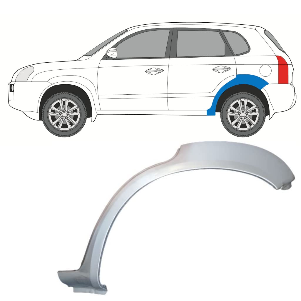 Für Hyundai Tucson 2004-2010 Hinten Radlauf Reparaturblech/Links Für Hyundai Tucson 2004-2010 Hinten Radlauf Reparaturblech/Links von Generic