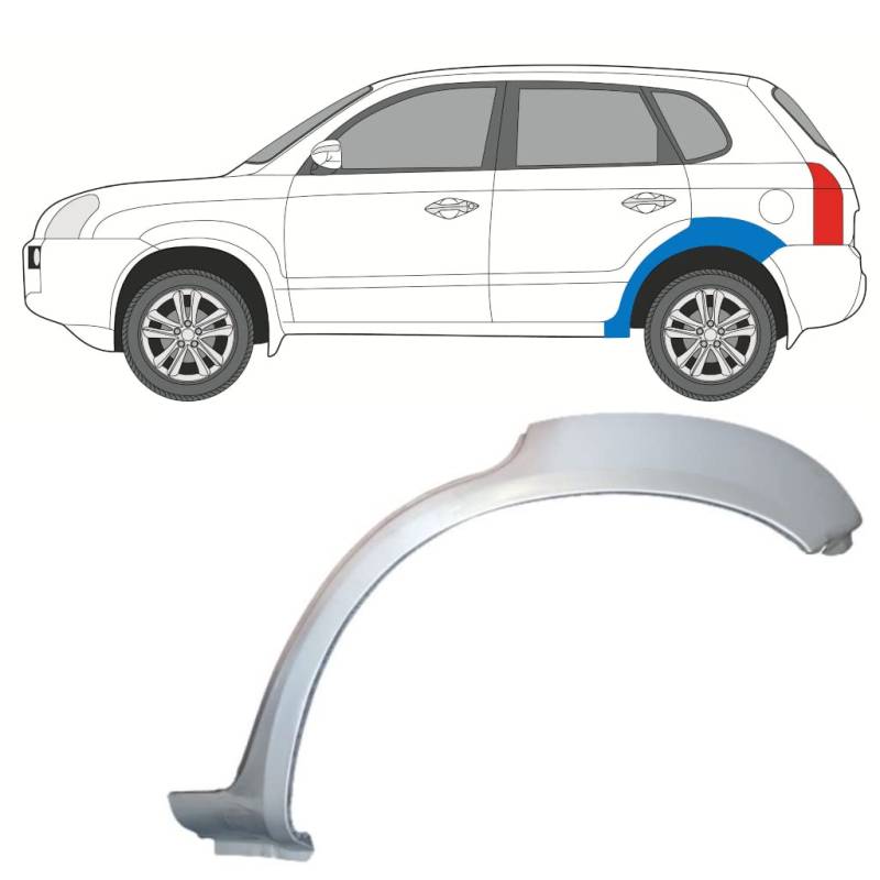 Für Hyundai Tucson 2004-2010 Hinten Radlauf Reparaturblech/Links von Generic