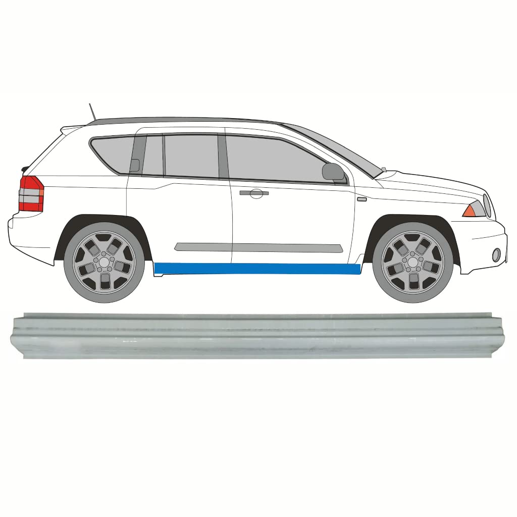 Für Jeep Compass 2006-2017 Schweller Reparaturblech/Rechts = Links Für Jeep Compass 2006-2017 Schweller Reparaturblech/Rechts = Links von Generic
