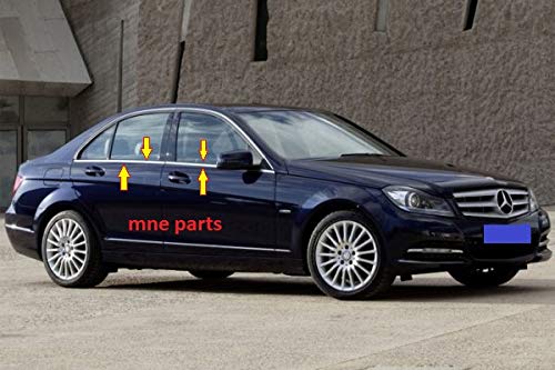 Für Mercedes C-Klasse W204 Limousine 2007-2013 4 Stk. Chrom fensterleiste aus Edelstahl von Generic