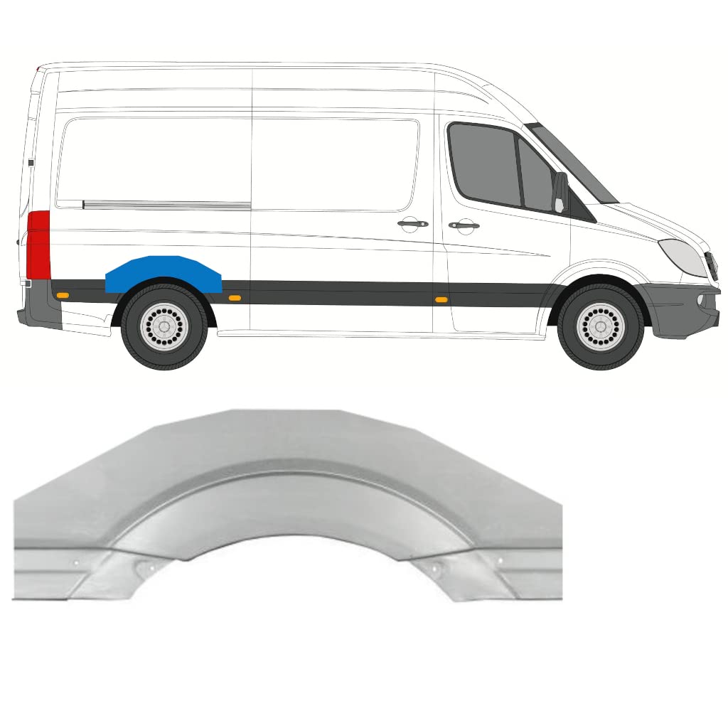 Für Mercedes Sprinter 2006- Radlauf Reparaturblech / Rechts=links von Generic