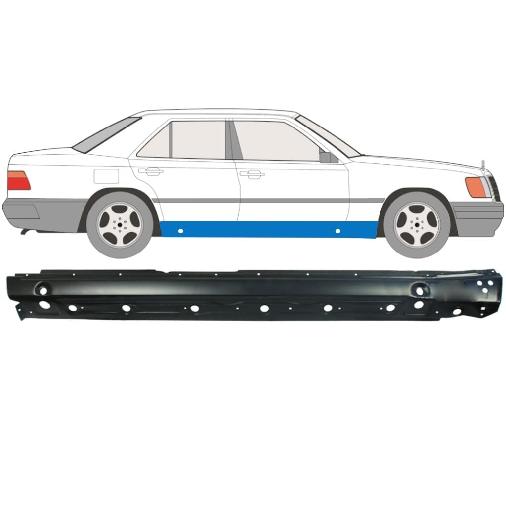 Polcar Für Mercedes E-Klasse W124 1984-1996 Reparaturblech, Schwarz, Eisen, Rechts, Unterer Seitenschweller Polcar Für Mercedes E-Klasse W124 1984-1996 Reparaturblech, Schwarz, Eisen, Rechts, Unterer Seitenschweller von Generic