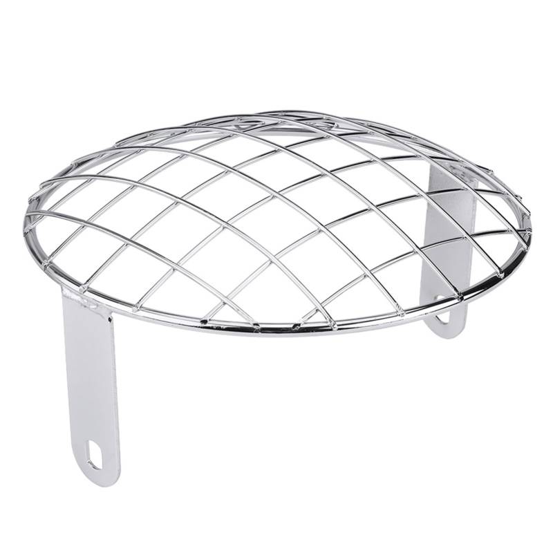 Für Motorrad 7 Scheinwerfer Mesh Grill Seiten Halterung Universal Cover Maske Für Cafe Racer (Elektropliert) von Generic