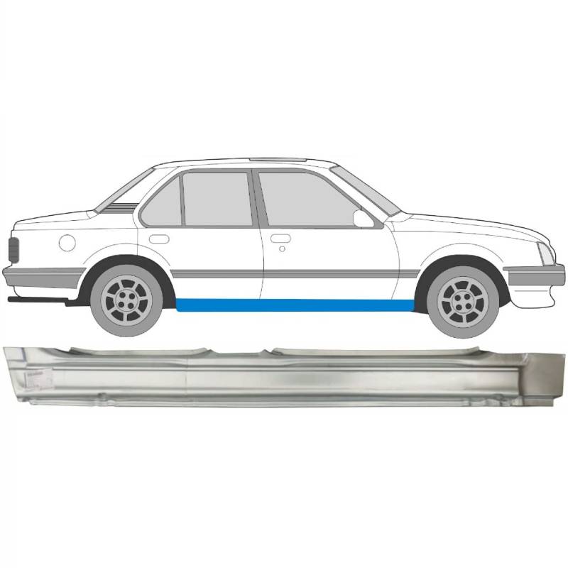Für Opel Ascona / V Cavalier 1981-1988 Schweller Reparaturblech / Rechts von Generic